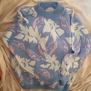 Vintage Turning Point Floral Mom Sweater